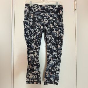 lululemon athletica Black and White Floral Skinny Jeans